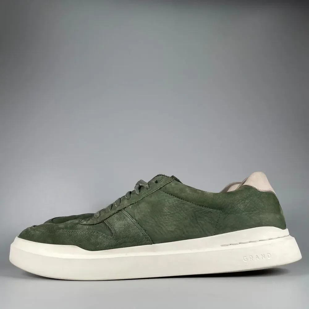 Cole Haan Grandpro Rally Court Men's 13 Green Leather Sneakers Casual Shoes GUC